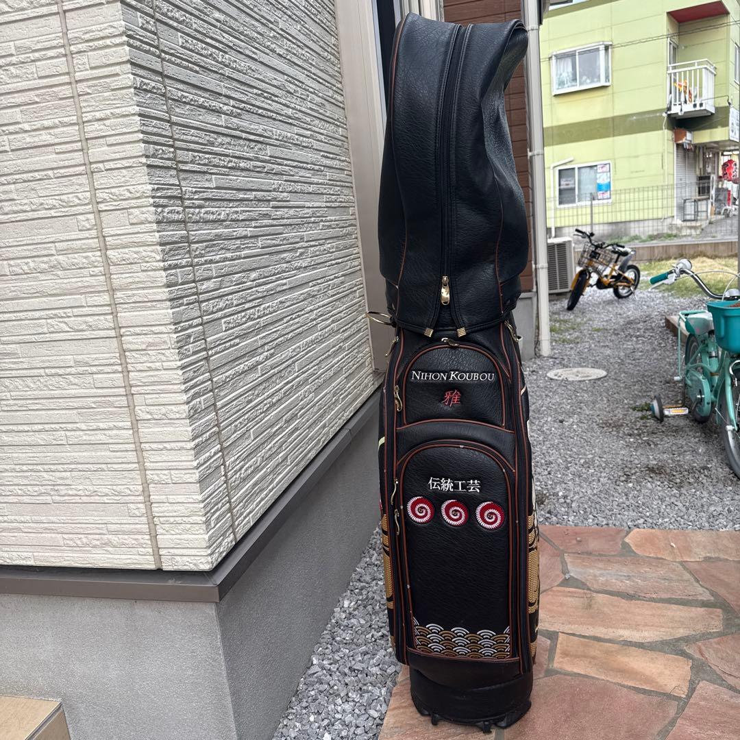 希少　日本工房　雅　風神雷神キャディバック