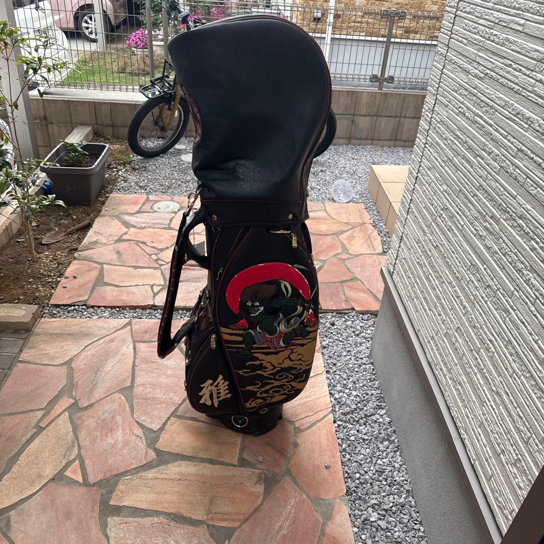 希少　日本工房　雅　風神雷神キャディバック