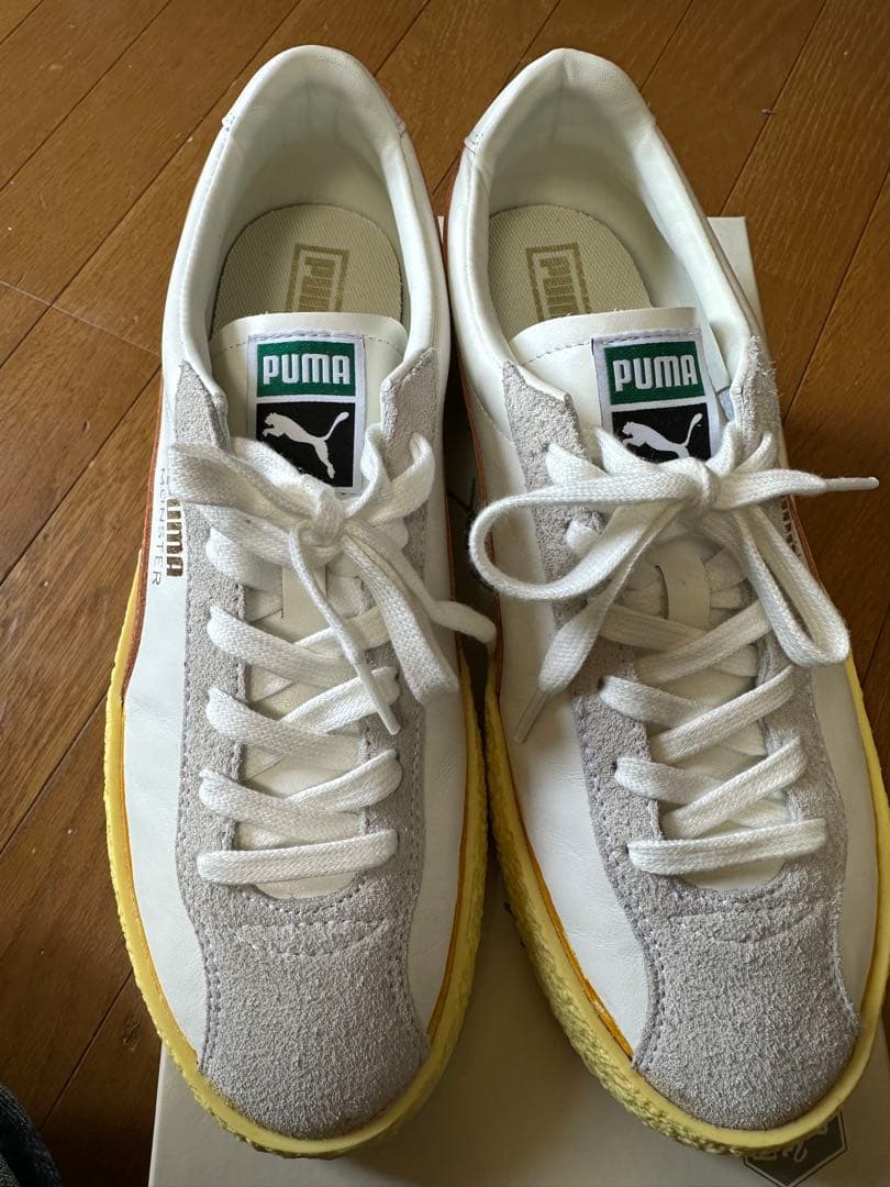 PUMA MUNSTER ホワイト/グレー/オレンジ　ビンテージ　27.5cm