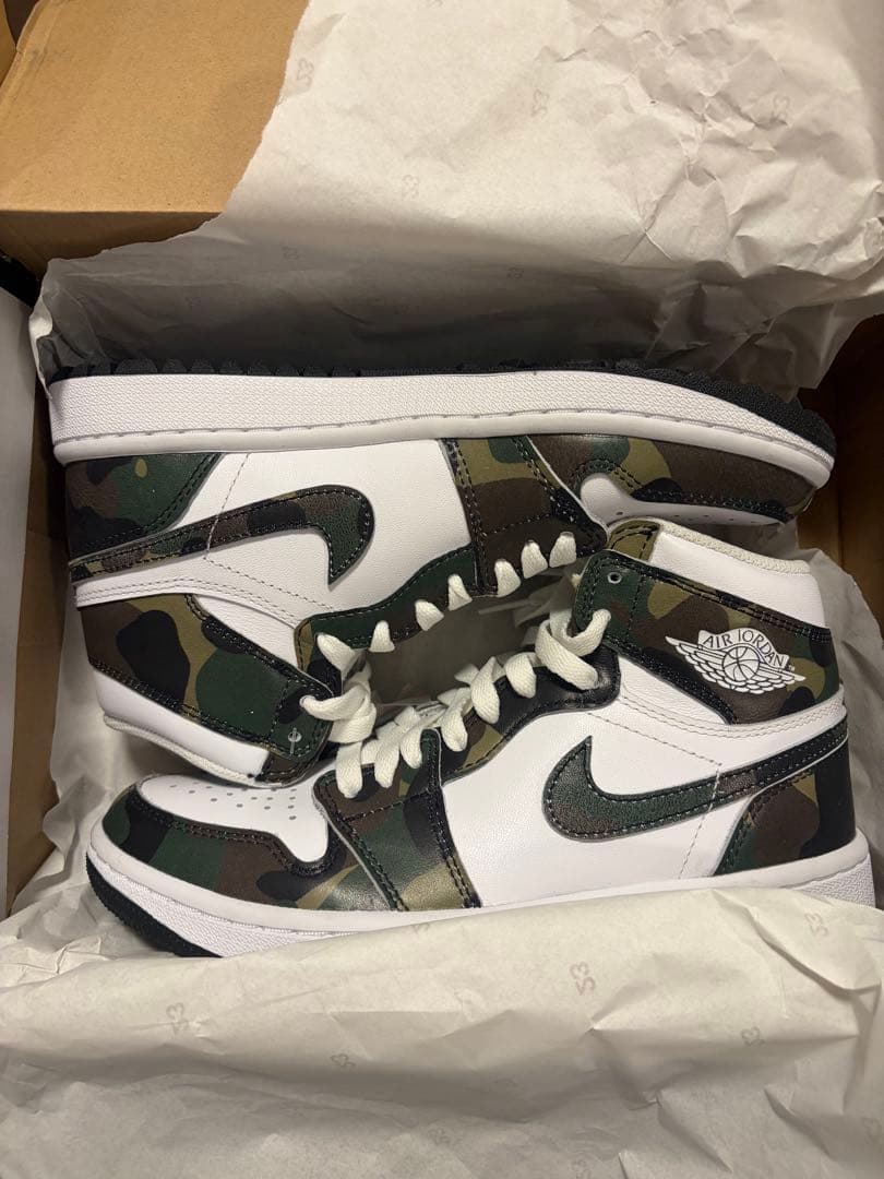 Nike Air Jordan 1 ホワイト/カモフラージュ/ゴルフ