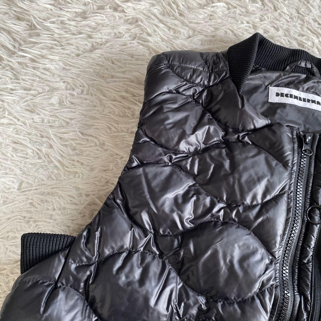 ディセンバーメイ ゴルフ ダウンベスト ブラックXL
