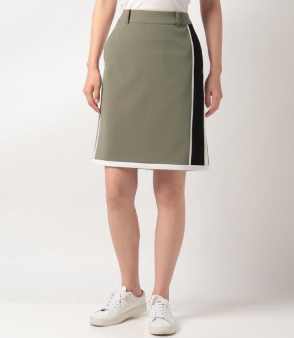 極美品 LANVIN SPORT トリミングデザインサイドラインスカート ゴルフ