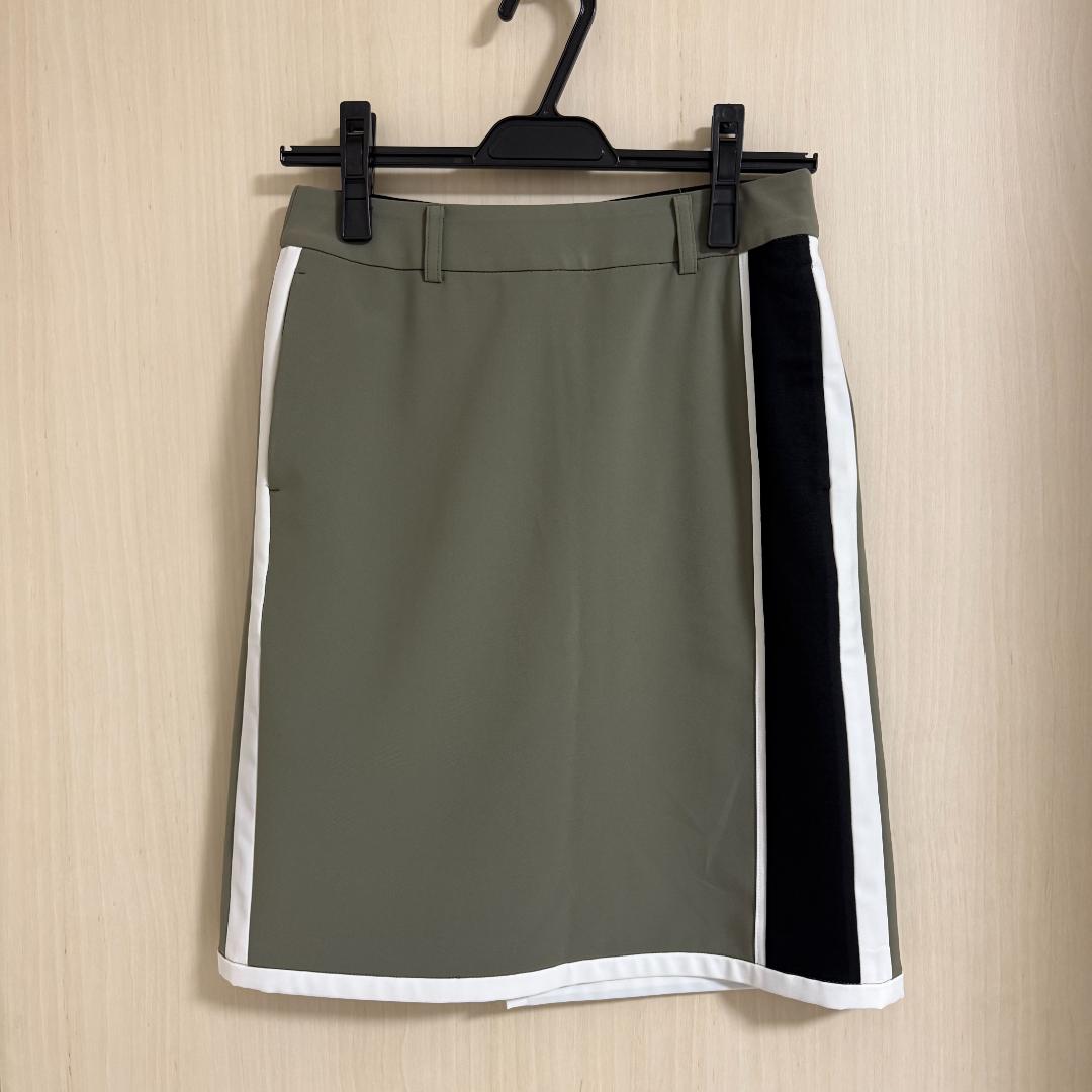 極美品 LANVIN SPORT トリミングデザインサイドラインスカート ゴルフ