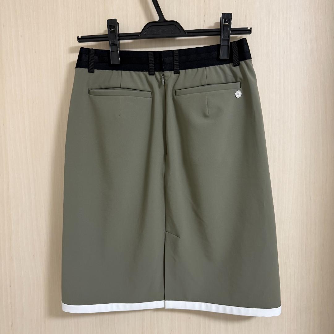 極美品 LANVIN SPORT トリミングデザインサイドラインスカート ゴルフ