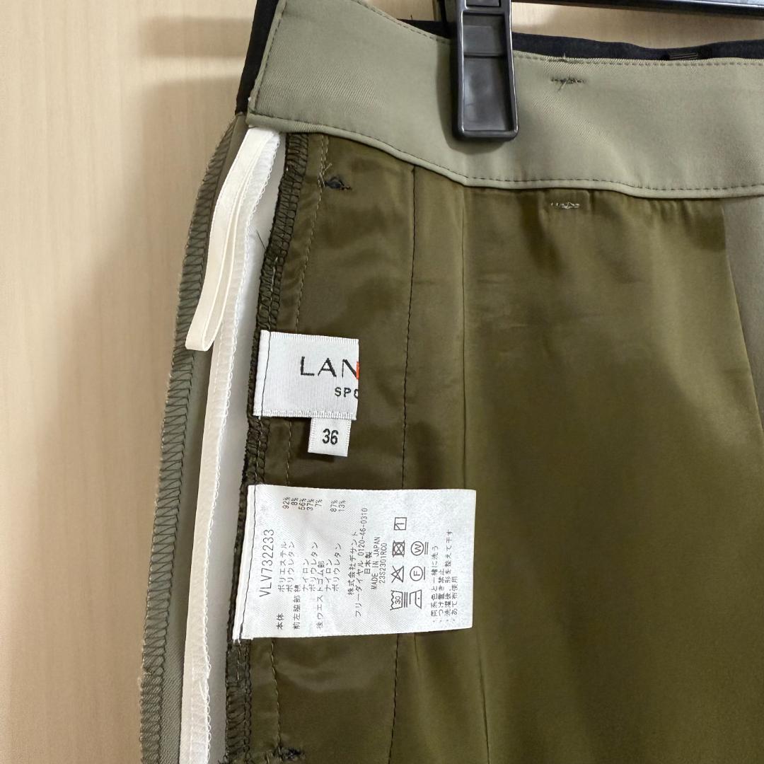 極美品 LANVIN SPORT トリミングデザインサイドラインスカート ゴルフ