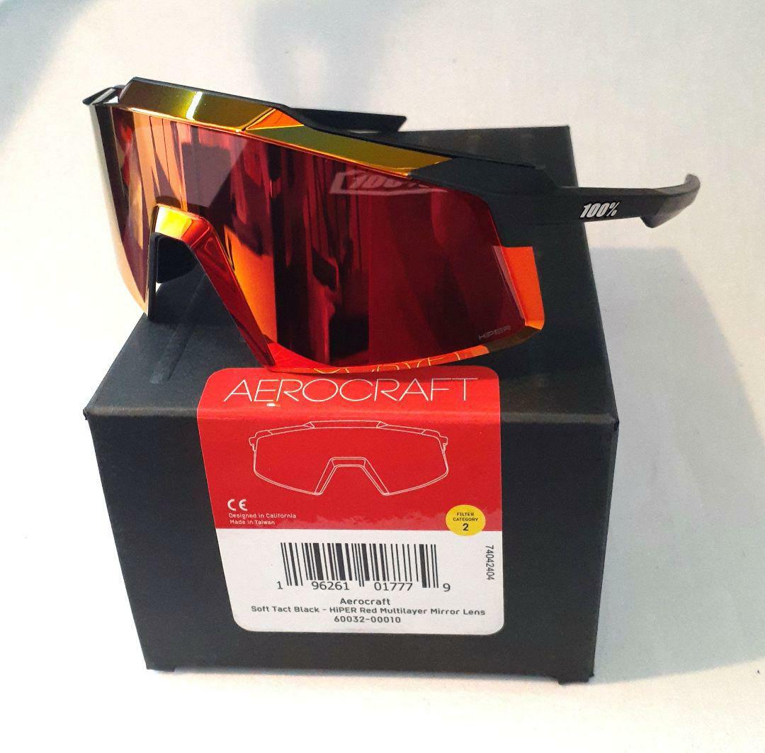 100% Aerocraft ブラック レッド ワンハンドレッド サングラス