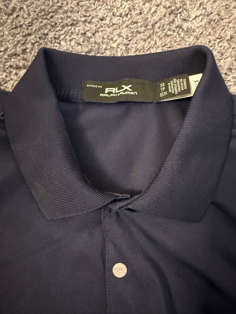 RLX RALPH LAUREN ノースリーブポロシャツ XS ネイビー