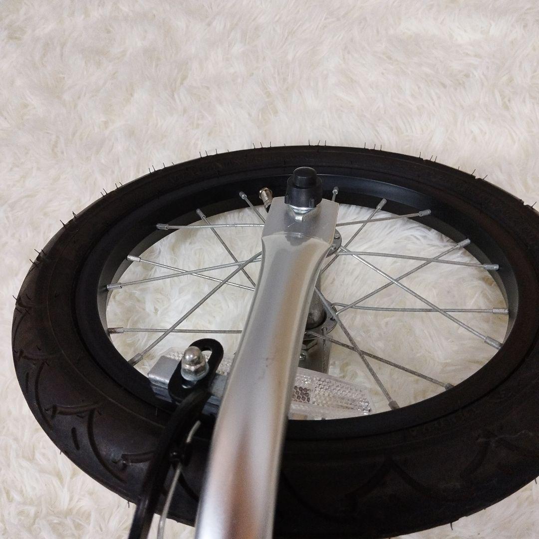 【未使用級】へんしんバイク　14インチ X14 ブラック スタンド＆空気入れ付