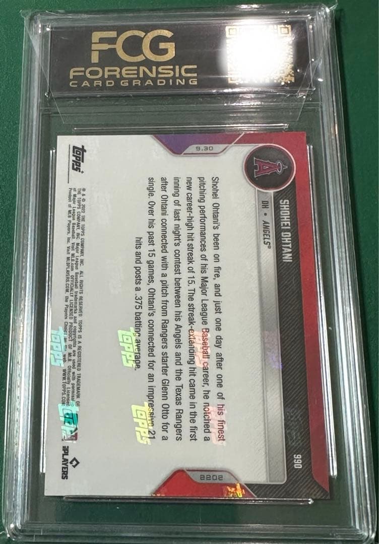 MVP満票受賞　大谷翔平 2022 TOPPS NOW FCG 10