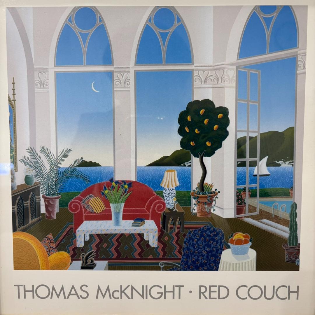 トーマス・マックナイト RED COUCH 額装 アートポスター インテリア