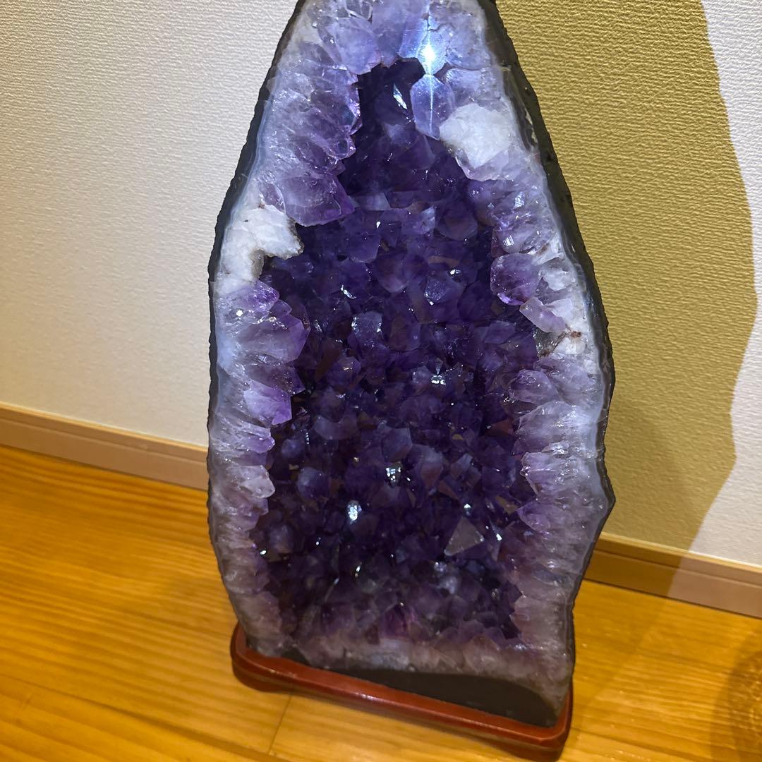 大特価最終値下げ！！美結晶　濃紫　アメジストドーム　ブラジル産