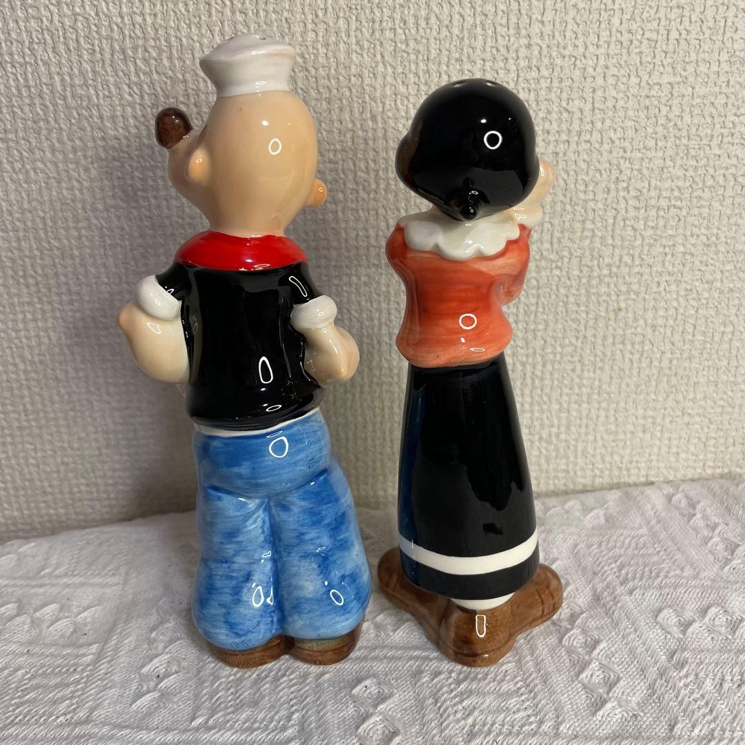 ポパイ&オリーブ　陶器製　ヴィンテージ　調味料入れ　置き物