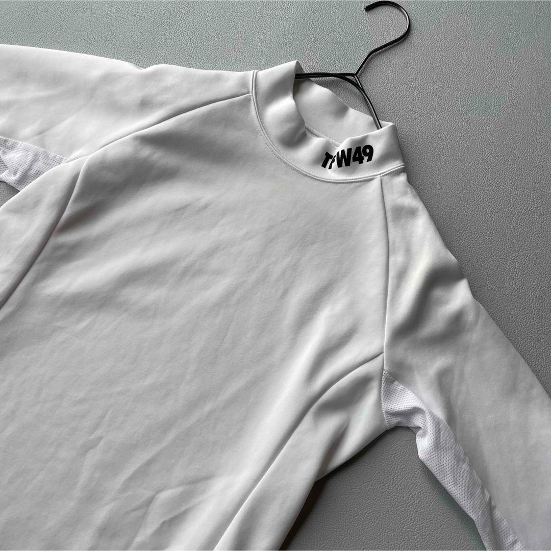 5564【極美品】TFW49　モックネック長袖シャツ 袖下メッシュ