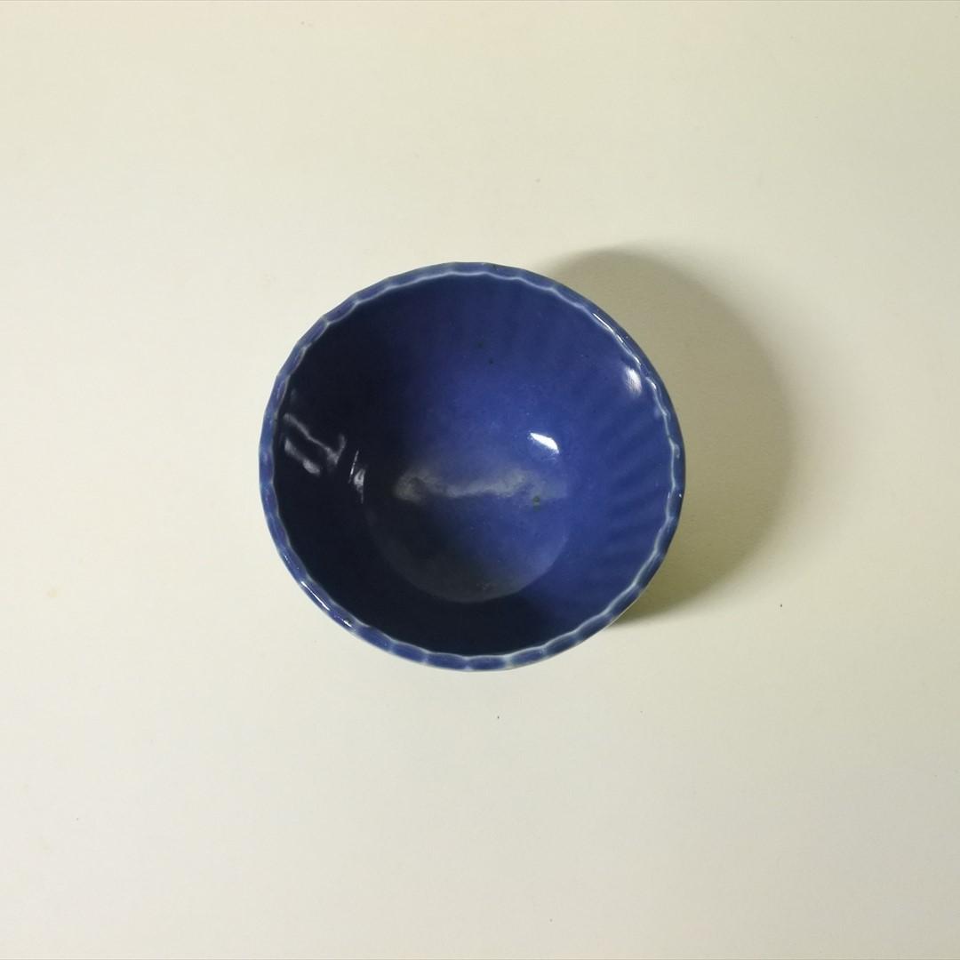 江戸後期　伊万里　瑠璃　猪口　5客組　骨董品　アンティーク