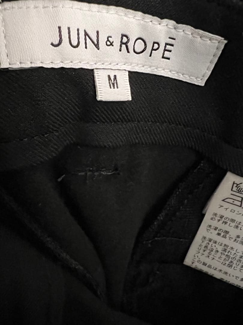 Jun & Ropé 冬スカート裾タックプリーツスカートM黒