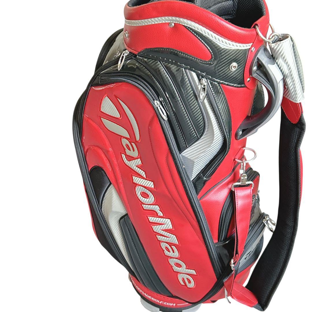 TaylorMade キャディバッグ ゴルフバッグ ツアー 赤 メンズ ゴルフ