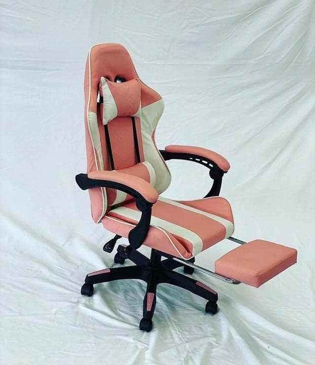 新品 未使用 人気 ゲーミングチェア フットレスト ピンク 動画配信 事務椅子
