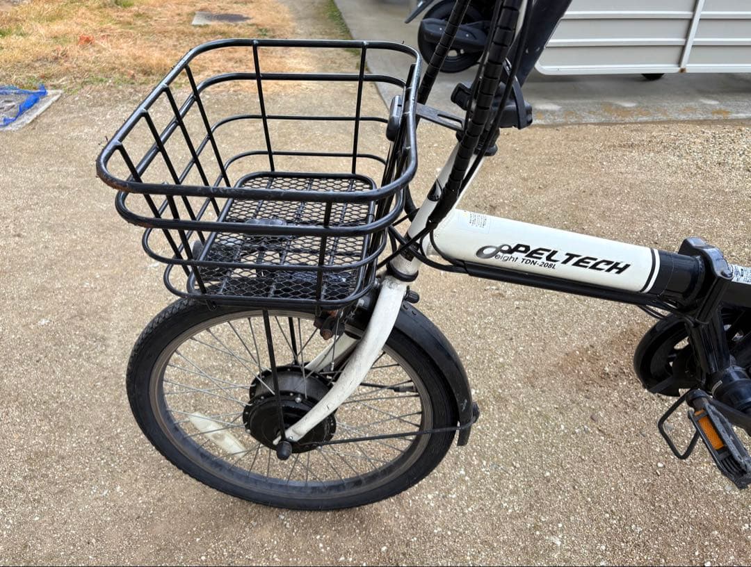 折りたたみ電動自転車【カゴ・充電機付き】 PELTECH ペルテック