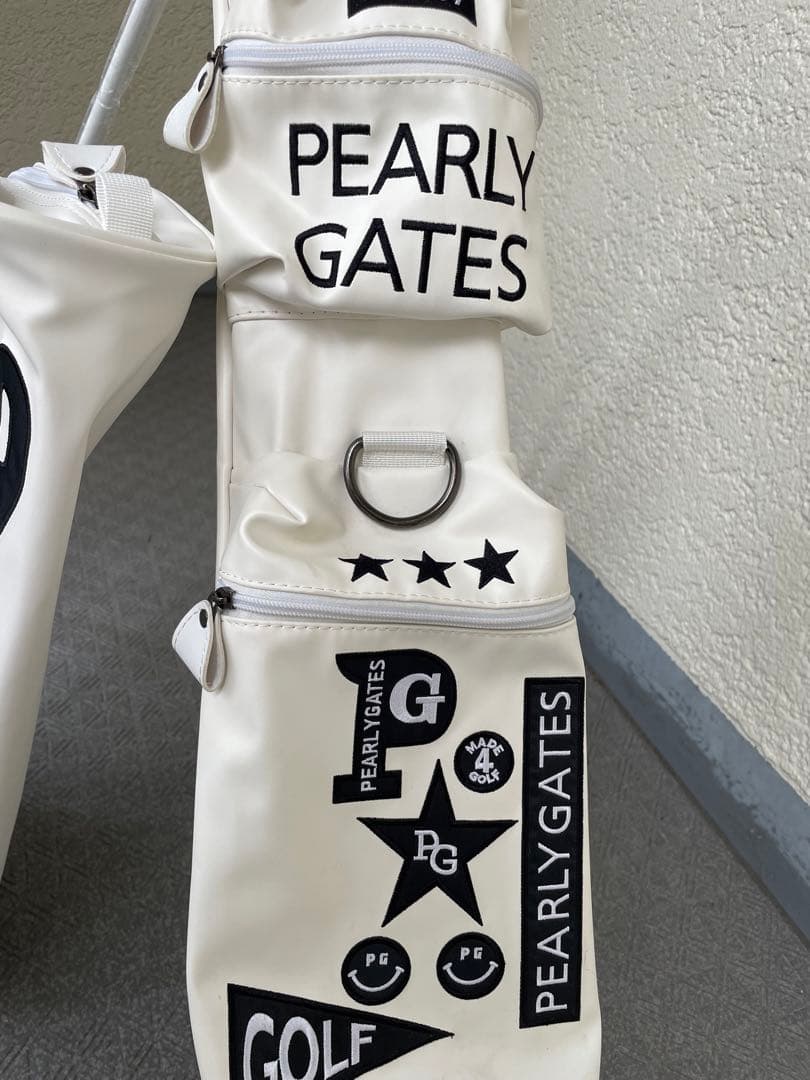 美品●パーリーゲイツ●PEARLY GATES キャディバッグ　サブバッグ●白