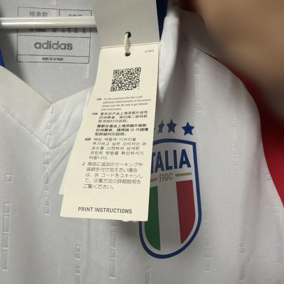 adidas ITALIA シャツ ホワイト　オーセンティック 値下げ⭕️