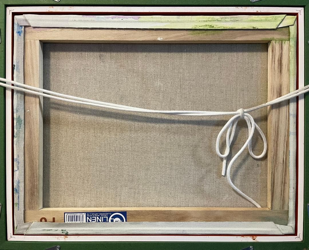 「真作」作者不明　風景画　油彩画　額装　サイン有り　F6号