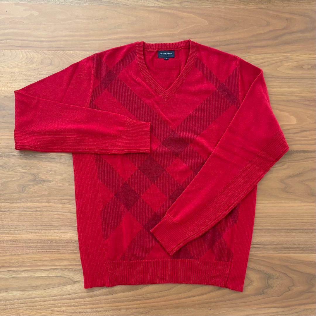 BURBERRY GOLF ニット セーター Vネック ゴルフウェアLサイズ美品