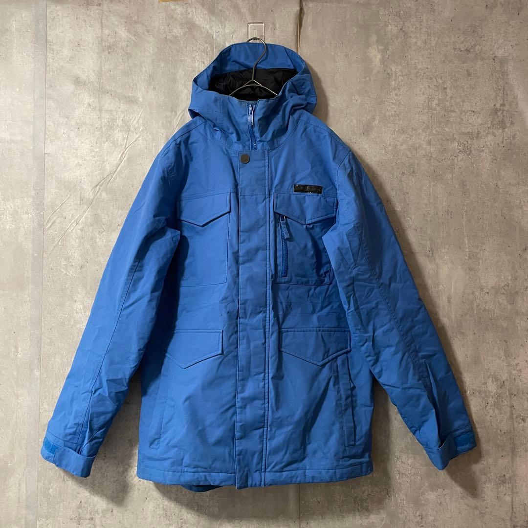 Burtonバートンスキーウェアスノーボードジャケットパーカーフード付き青ブルー