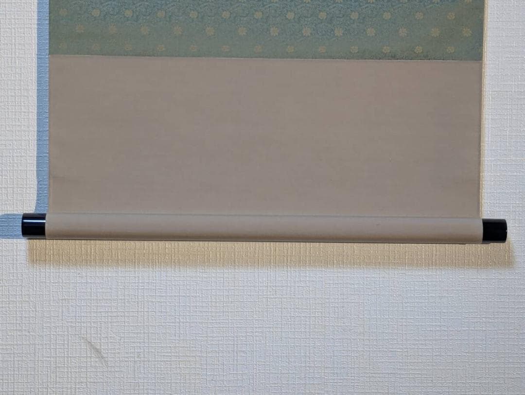 【真作】掛軸　竹に和歌図　優雅な仮名書と墨竹の調べ　風雅な趣漂う墨彩　T130