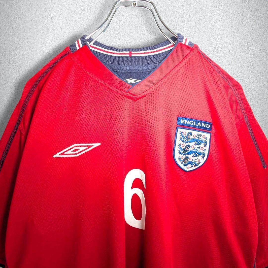古着 サッカー ゲームシャツ イングランド代表 リバーシブル ＃6 ヴィンテージ