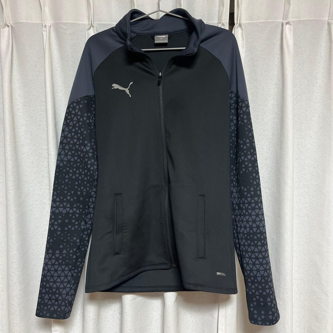 ◇中古美品 PUMA トレーニングジャージ上下セット ブラック Lサイズ