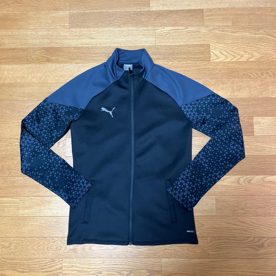 ◇中古美品 PUMA トレーニングジャージ上下セット ブラック Lサイズ