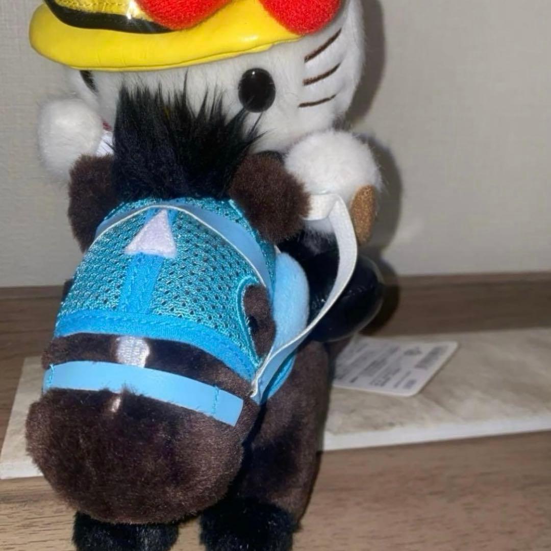 タグ付き お馬deキティ キティ　ぬいぐるみ　アーモンドアイ オジュウチョウサン
