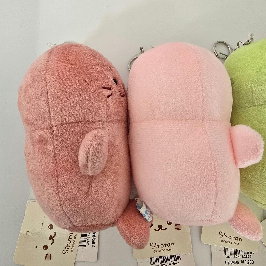 【匿名】しろたん ついてきちゃうしろたん カラー マスコットぬいぐるみ