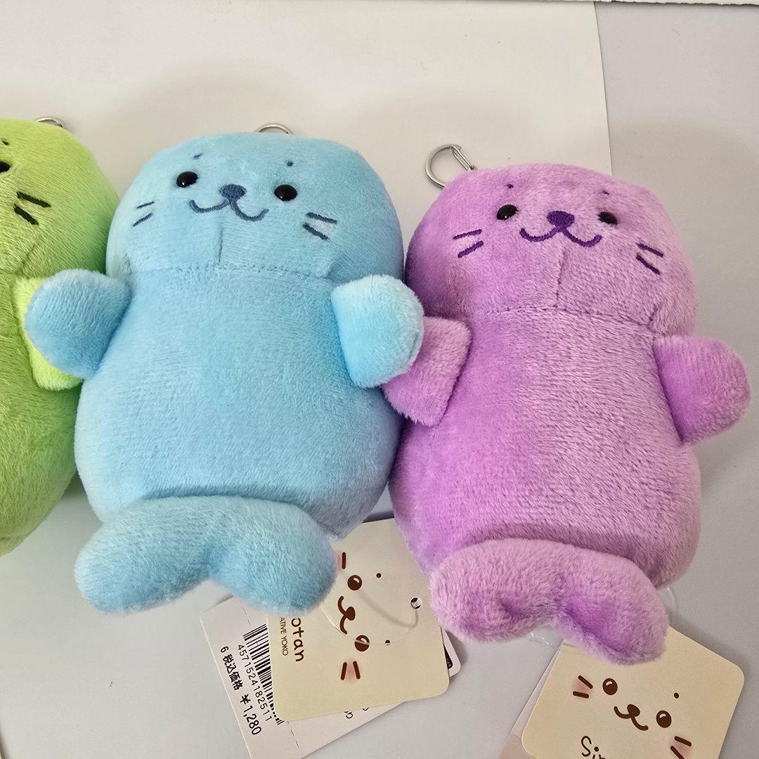 【匿名】しろたん ついてきちゃうしろたん カラー マスコットぬいぐるみ
