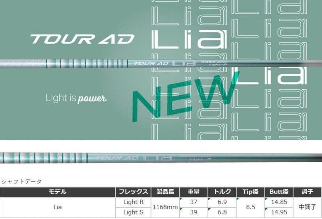 SIM2maxDドライバー10.5度ツアーA D LiaライトSシャフト45.5