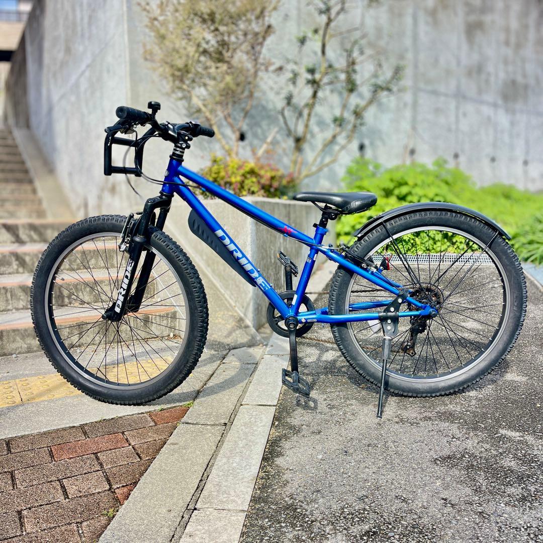 2020年式 PRIDE 24インチ 7段変速 ジュニアMTB ブルー（整備済）