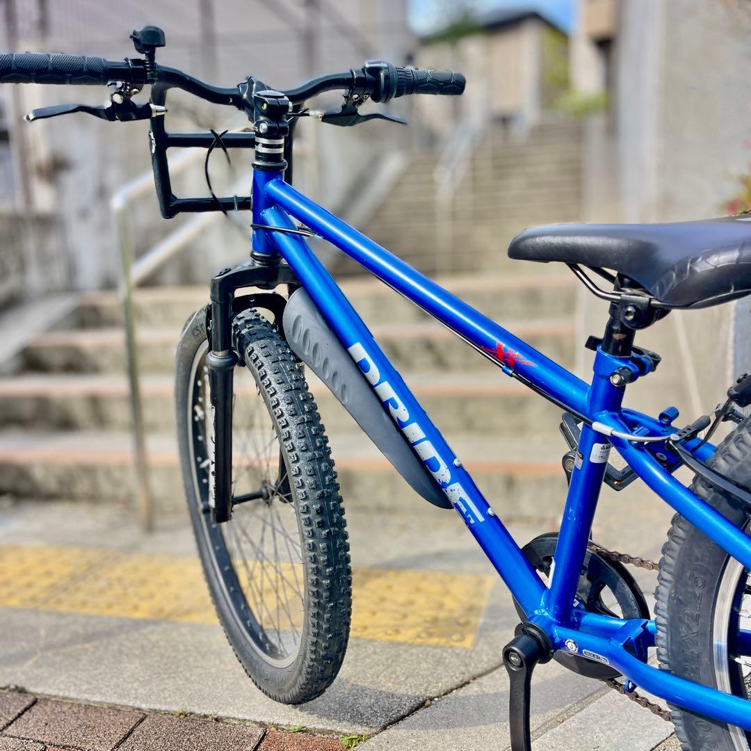 2020年式 PRIDE 24インチ 7段変速 ジュニアMTB ブルー（整備済）