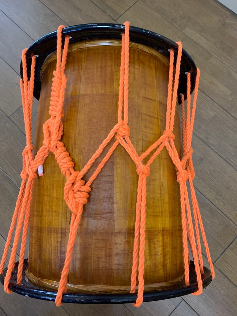 桶胴太鼓　和太鼓　W48cm 約5.6キロ　担ぎ桶太鼓　現状品