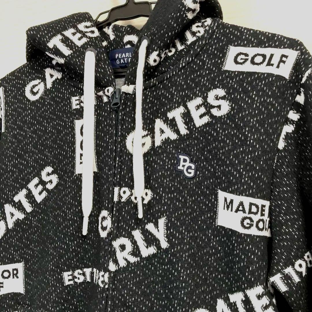 美品　PEARLY GATES ロゴプリント レディースジップパーカー