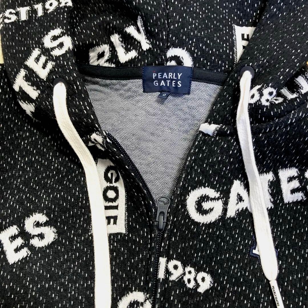 美品　PEARLY GATES ロゴプリント レディースジップパーカー