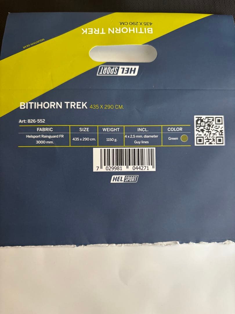 テント・タープ HEL SPORT BITIHORN TREK 435x290cm