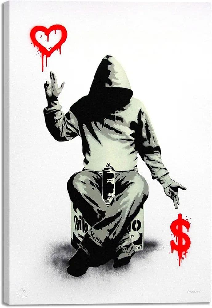 Banksy バンクシー 愛とお金 ポスター アートパネル 絵画