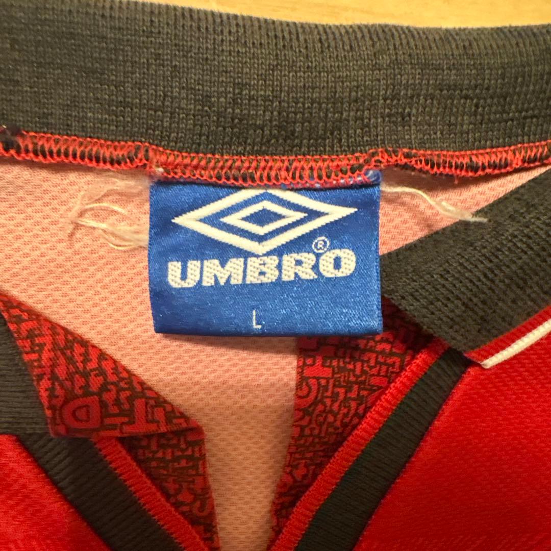 90'sマンチェスター・ユナイテッド UMBRO Lサイズ ゲームシャツ