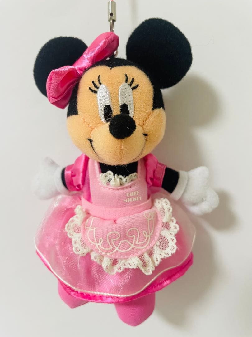 ディズニー　シェフミッキー　ミッキー　ミニー　ぬいぐるみストラップ
