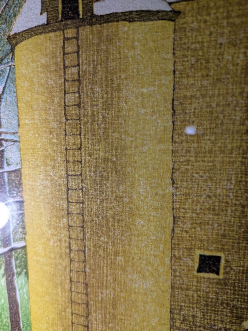 岡鹿之助 「雪の山荘」 木版画 加藤版画研究所 エディション・サイン有