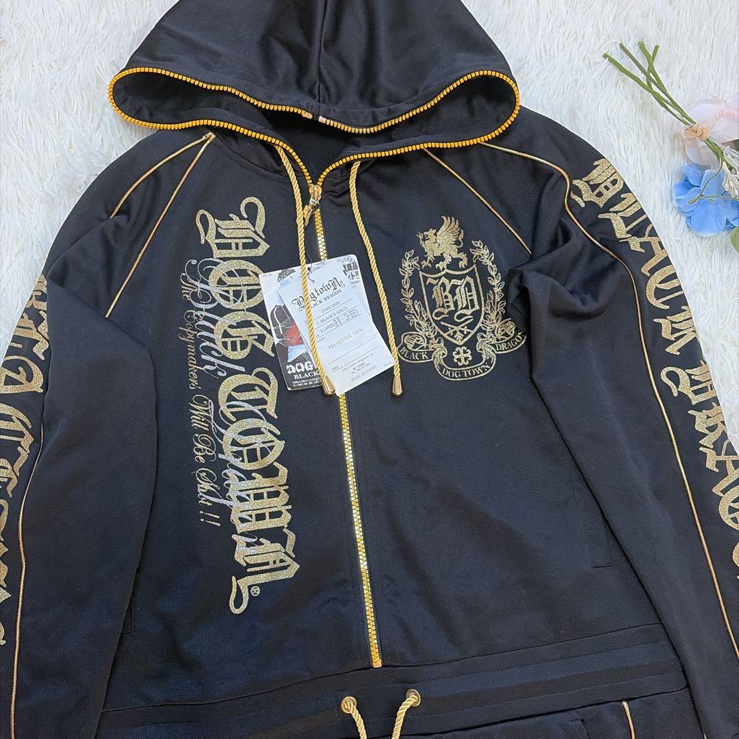 【レア✨希少✨未使用品】黒龍 y2k 平成 DOGTOWN つなぎ ジャージLL
