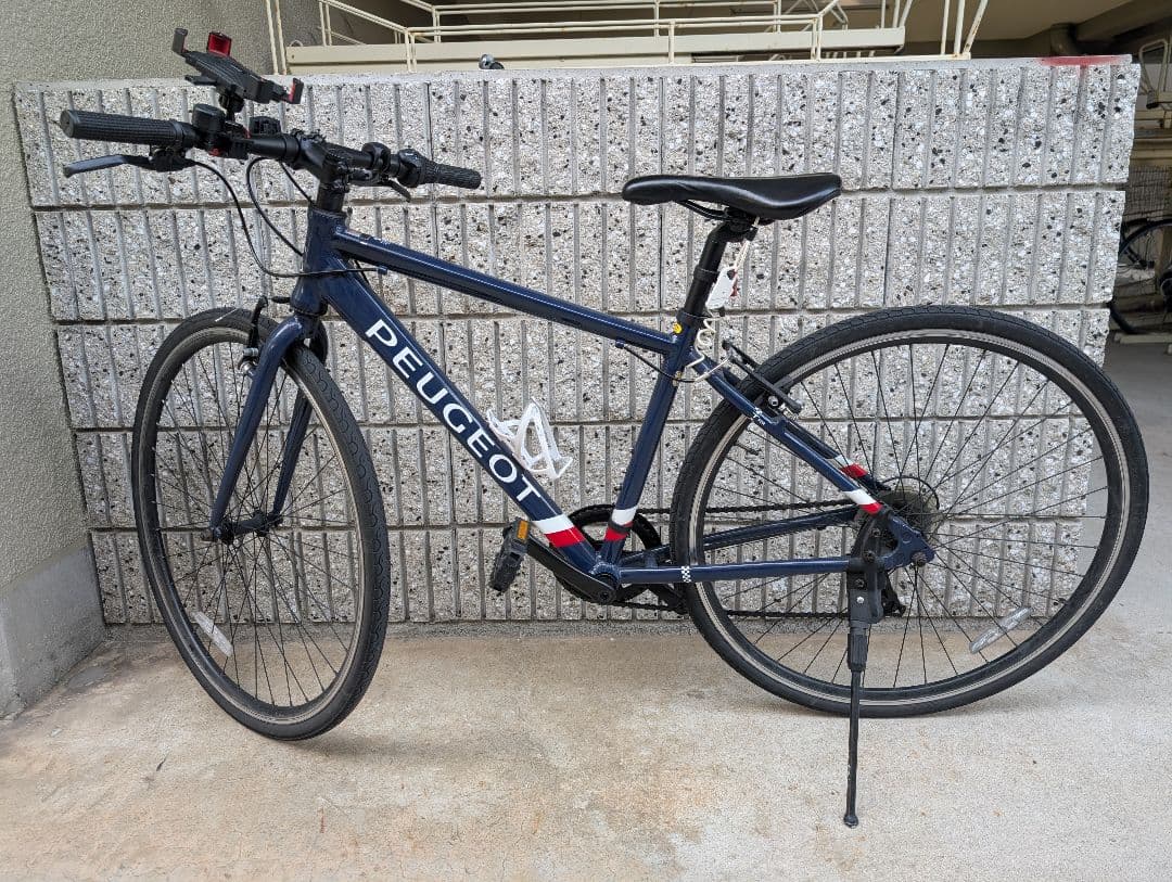 自転車 PEUGEOT クロスバイク ネイビー 700C アルミフレーム 軽量