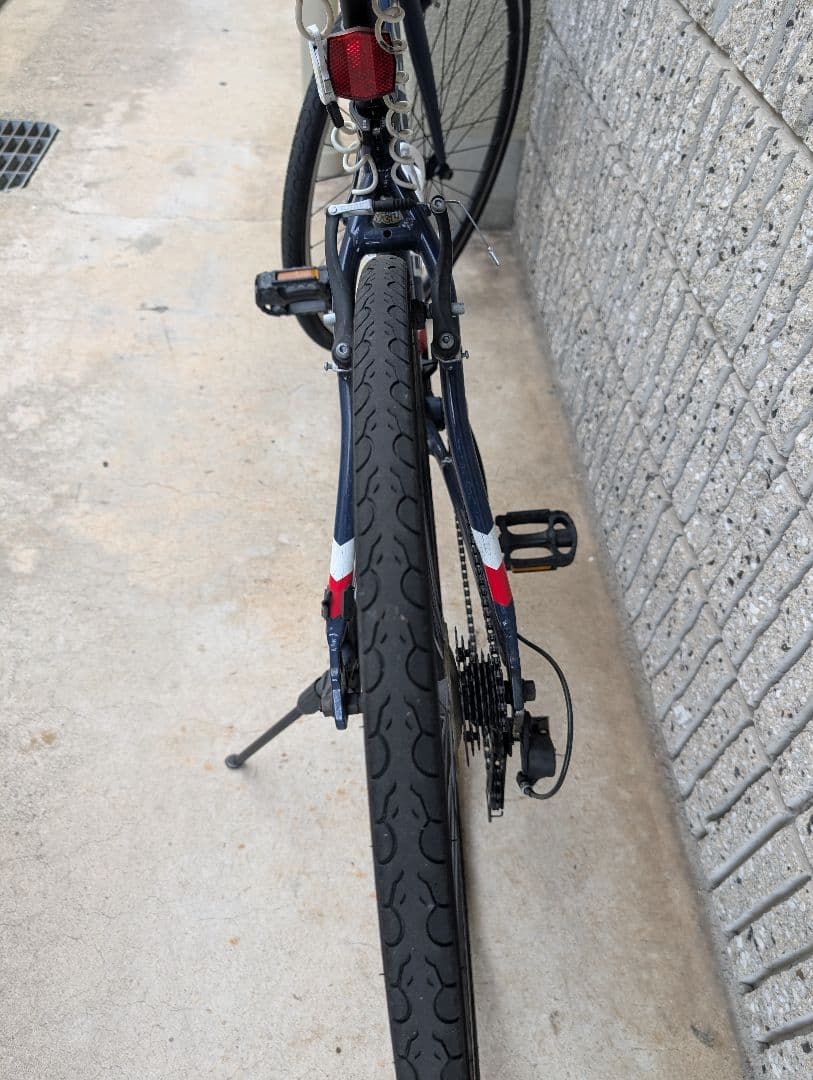 自転車 PEUGEOT クロスバイク ネイビー 700C アルミフレーム 軽量