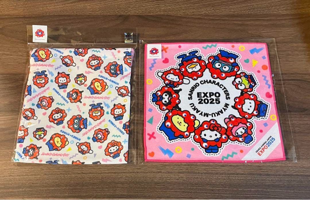専用です！　ミャクミャク　サンリオ　巾着　巾着袋　ハンカチ　4点セット！