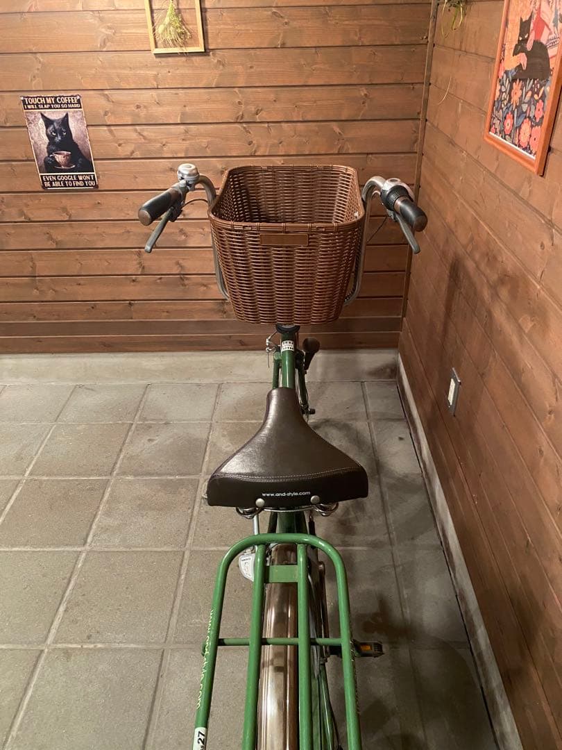 グリーンシティサイクル 前カゴ付き